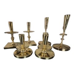 Tommi Parzinger Brass Candlesticks, 3 Pairs
