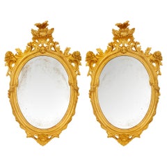 pair of Italian 19th century Baroque st. Giltwood mirrors