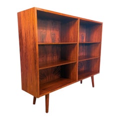 Mid Century Danish Modern Rosewood Bookcase by Omann Jun