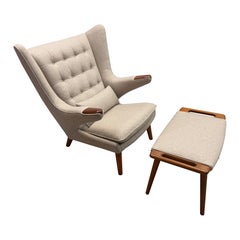 Hans Wegner Papa Bear Chair and Ottoman
