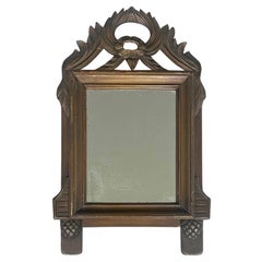 19th Century French Carved Wood Mirror Louis XVI Style
