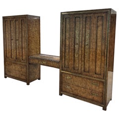 Mastercraft Armoires doubles avec meuble-lavabo/bureau encastré, un ensemble
