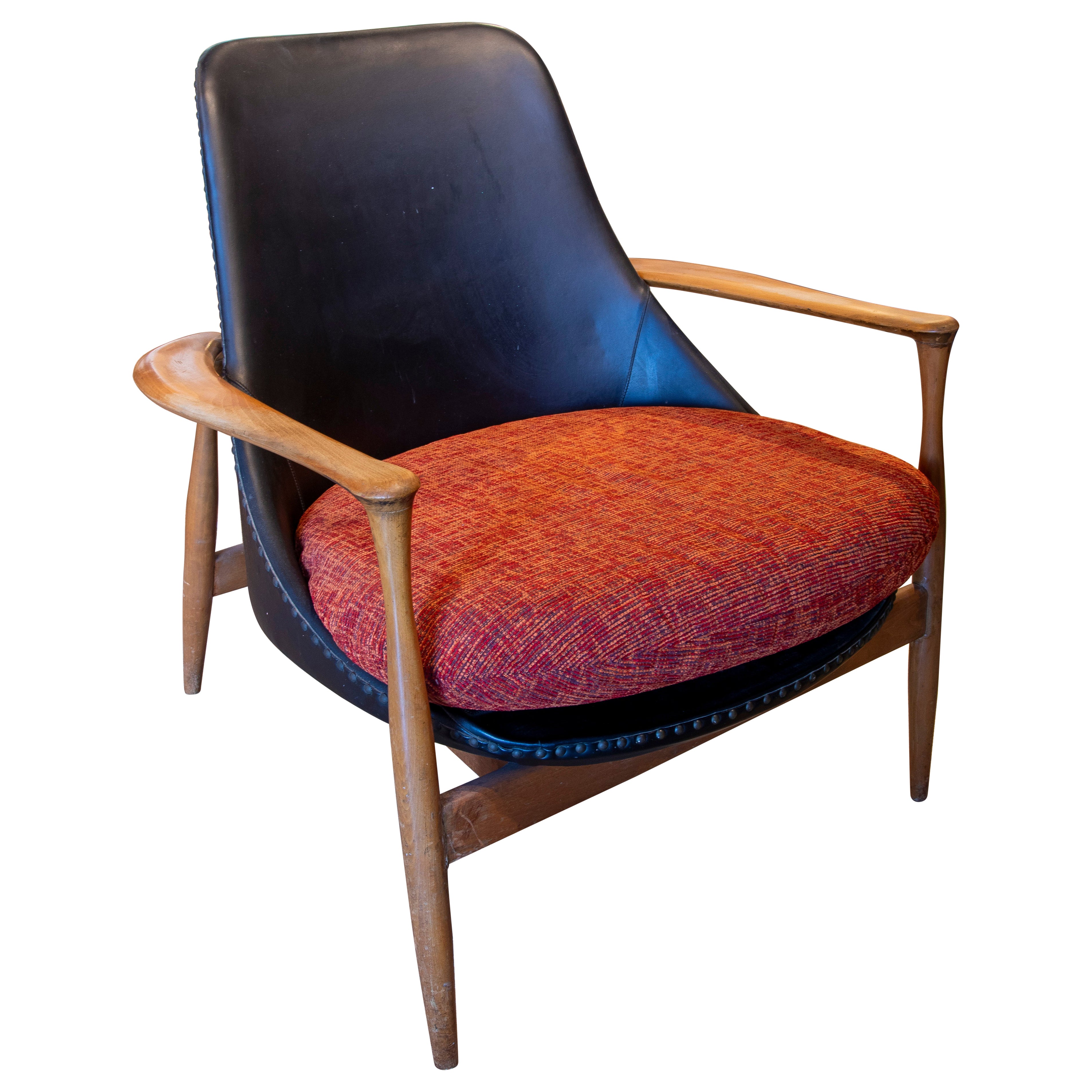 Sedia da salotto Elizhabet del 1950 del designer Ib Kofod-Lars