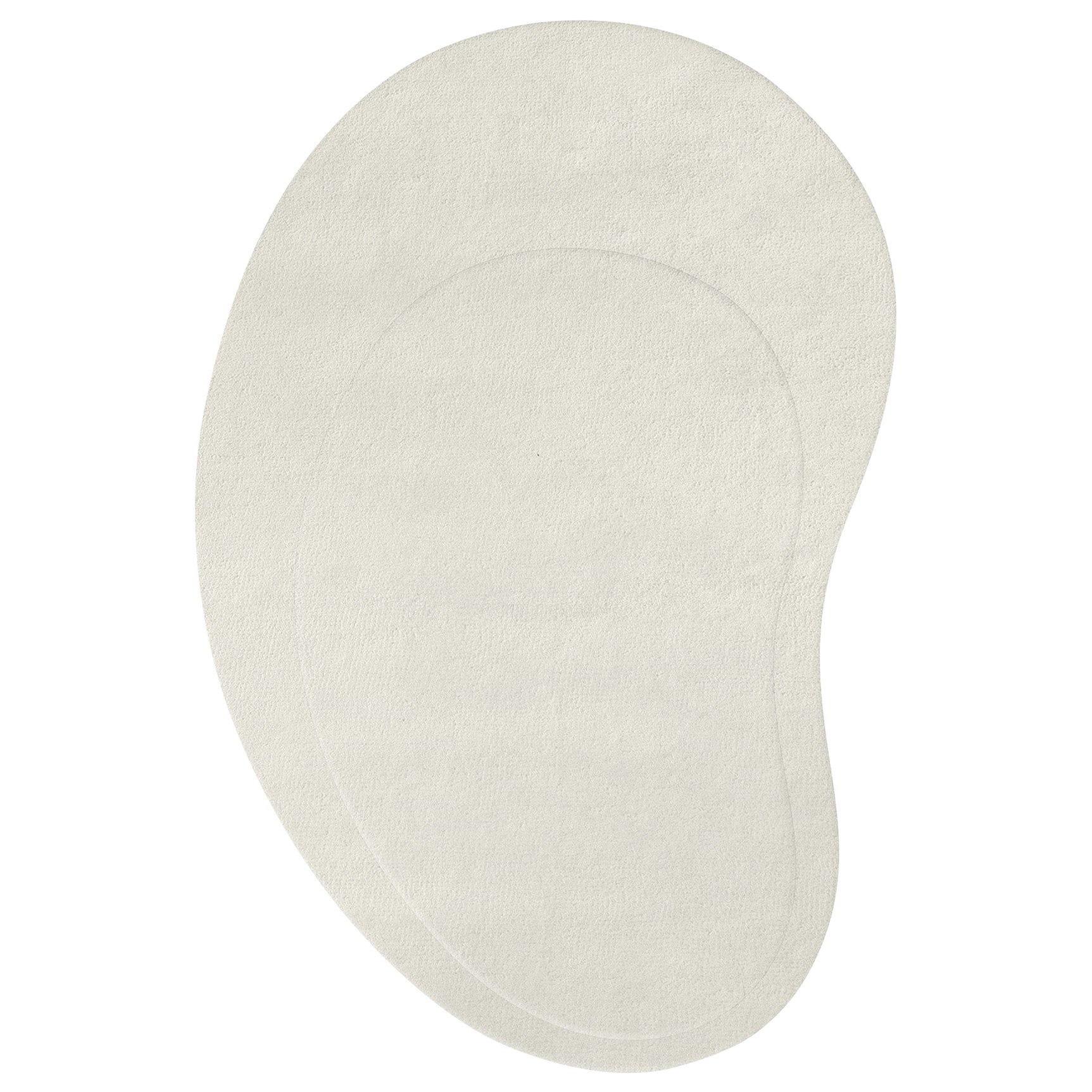 Alfombra de lana Residue Blanco hueso