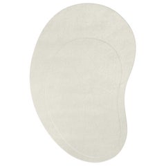 Alfombra de lana Residue Blanco hueso