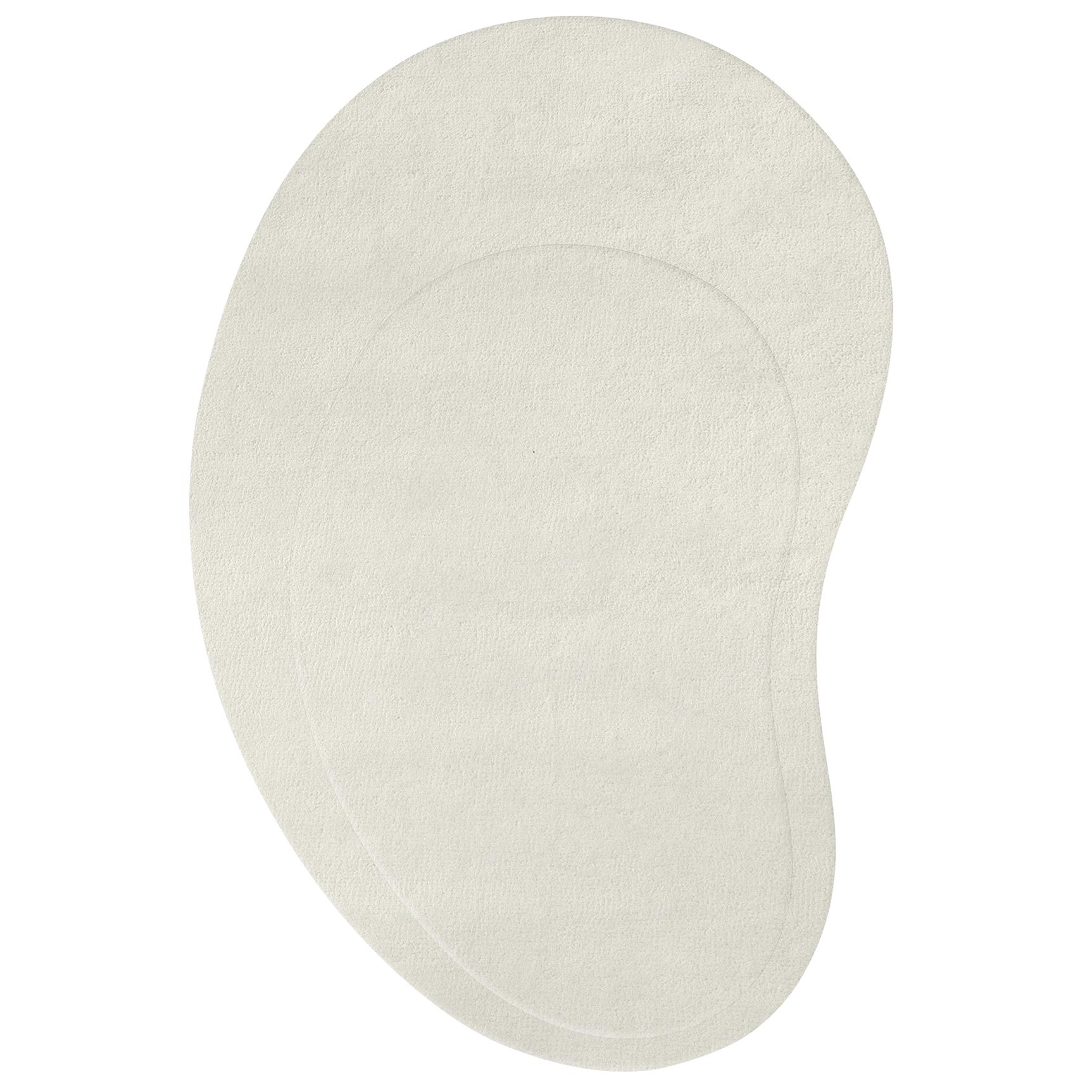 Alfombra de lana Residue Blanco hueso