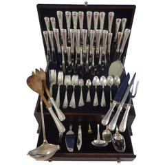 Old French by Gorham Sterling Silver Flatware Dinner Service 8 Set 110 Pieces