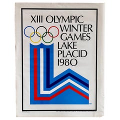 Vintage-Poster, Olympische Winterspiele 1980, Lake Placid, Vintage