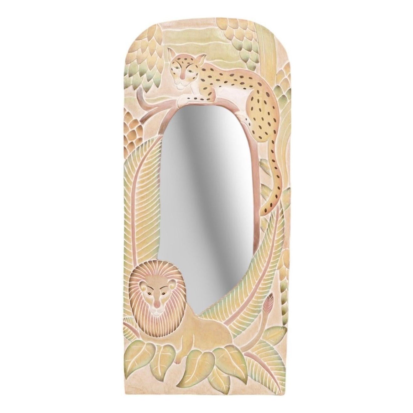 Miroir mural sculpté d'animaux de la jungle en vente