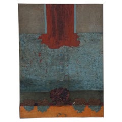 Leo Manso - Midcentury Abstract Art - Mixed Media Collage Composition