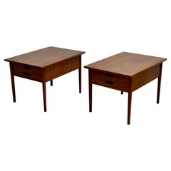 PAIR Midcentury Side Tables - Jack Cartwright - Founders Patterns 7 - Walnut