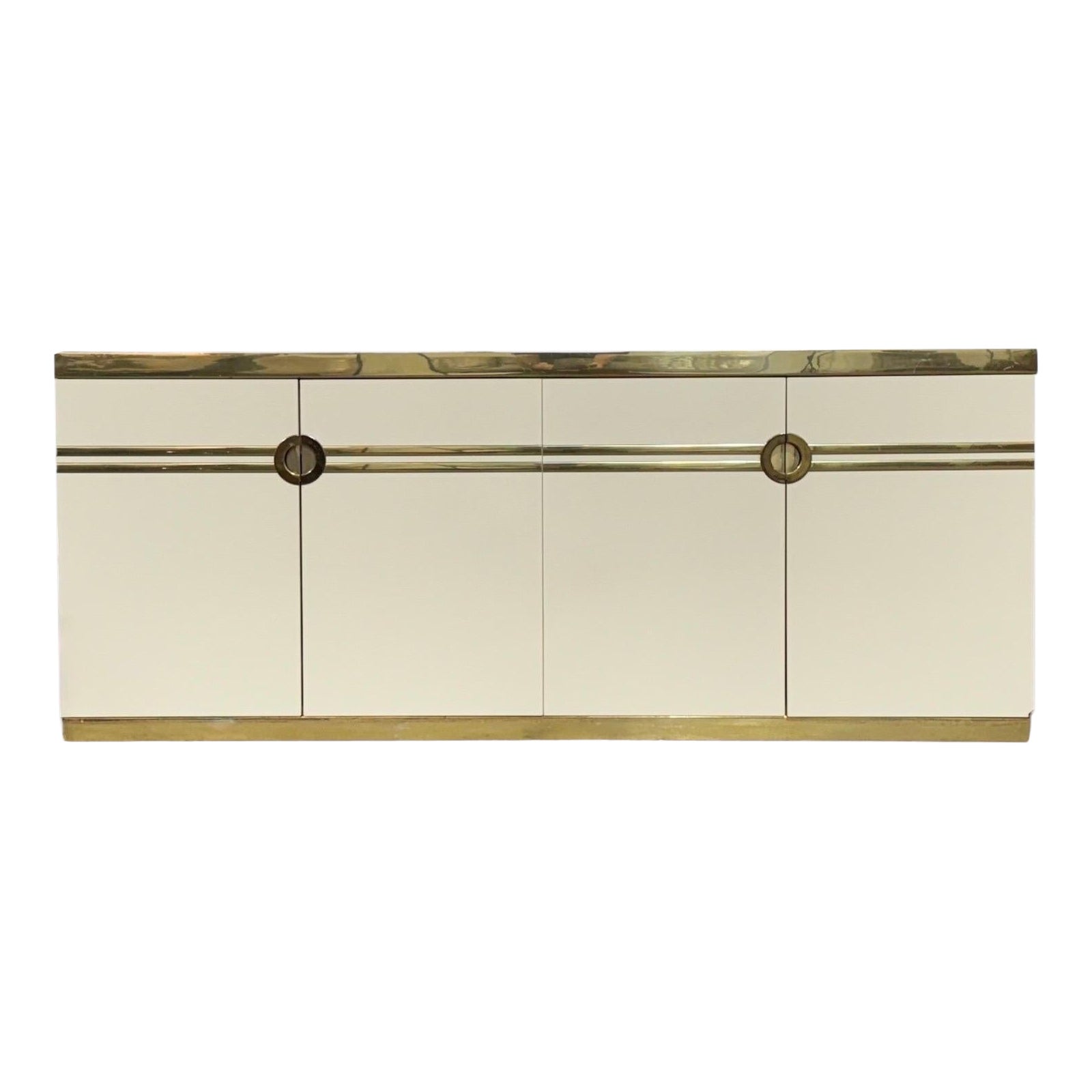 Vintage-Anrichte von Pierre Cardin – Postmoderner Schrank im Art-déco-Stil aus Messing