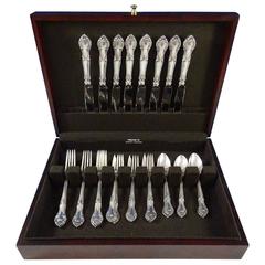 English Gadroon by Gorham Sterling Silver Flatware Set for 8 Service 32 Pieces