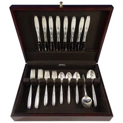 Rose Solitaire by Towle Sterling Silver Flatware Set for Eight Service 40 Pieces