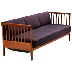 Elegantes dänisches Sofa von Schrankhersteller Ludvig Pontoppidan aus Teakholz