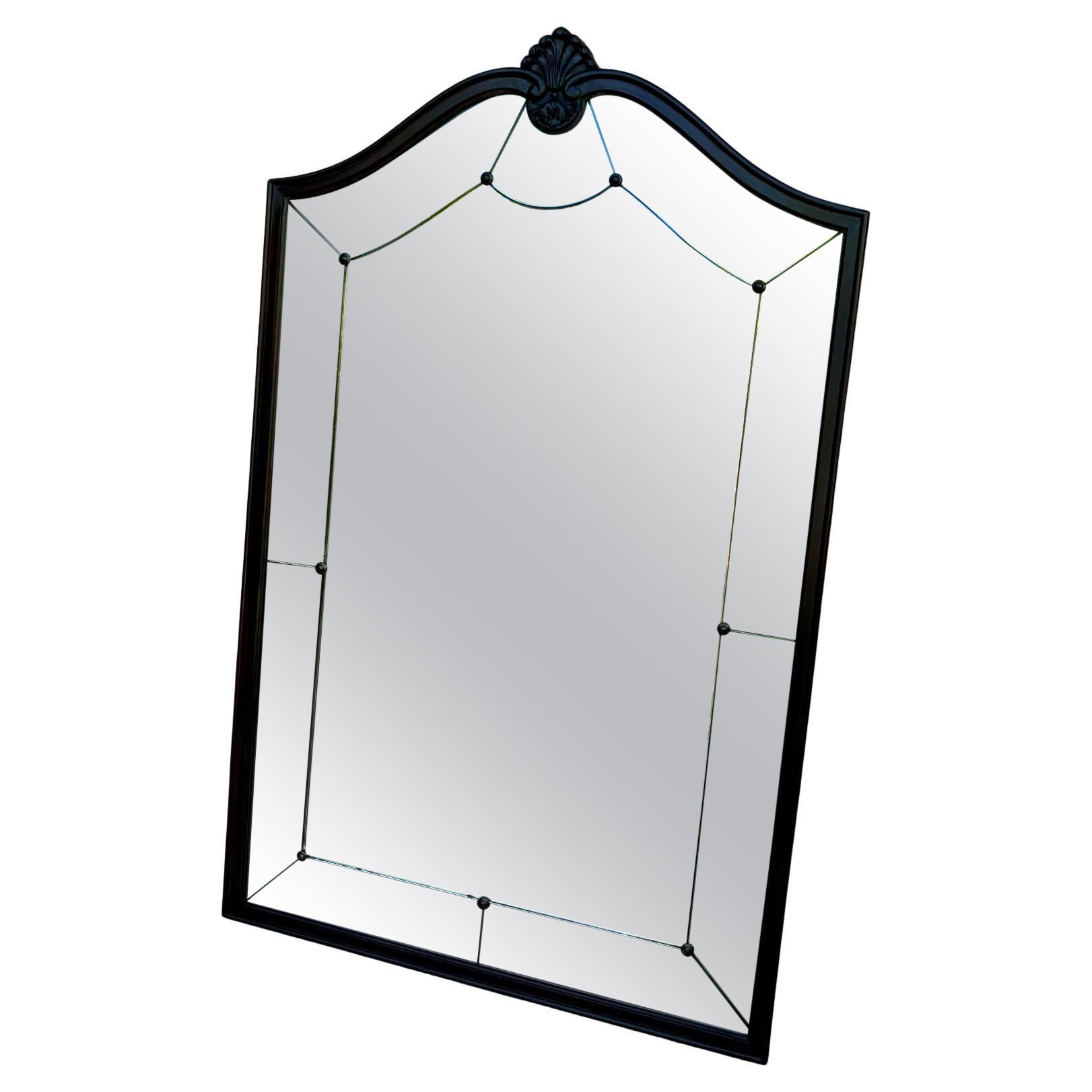 Antique Victorian Oak Wall Mirror, 1890s