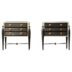 Hollywood Regency Glam Drawer Cabinets, France, 1970s