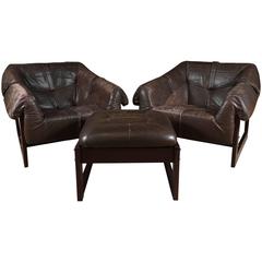 Pair of Percival Lafer Chairs and Ottoman