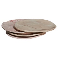 Set di 4 piatti da dessert in ceramica smaltata