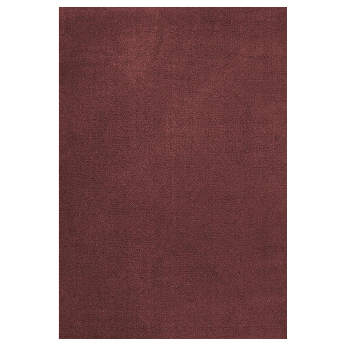 Tappeto Classico in Lana Solida Rosso Rubino