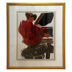 Jay Sclossberg-Cohen Fine Art - Jeff, The Artist Brother, At The Piano Print