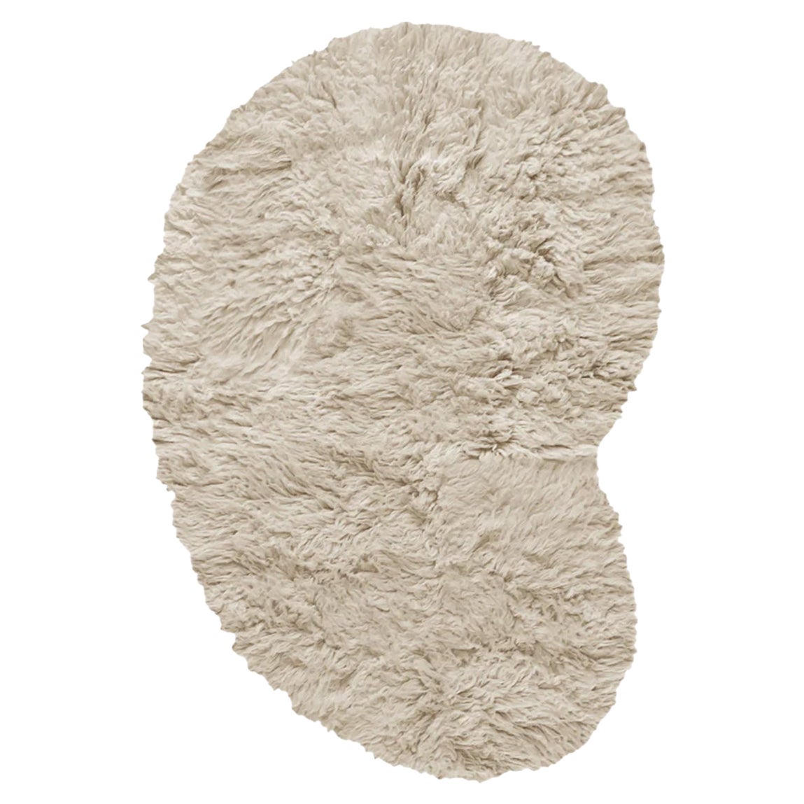 Shaggy Residue Wool Rug Oatmeal