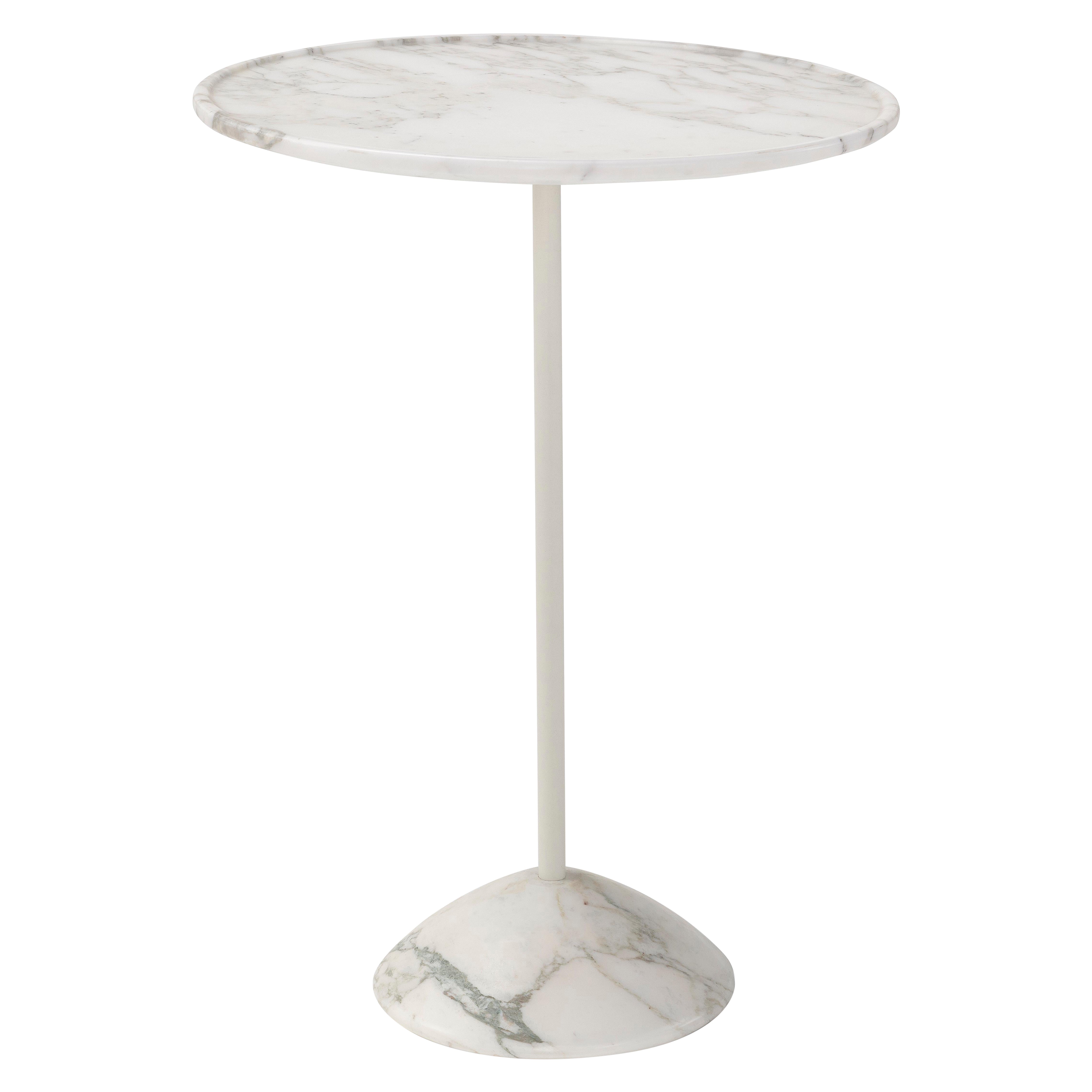 Tavolino contemporaneo 'Clessidra' T512, Marmo Arabescato Bianco in vendita