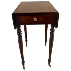 Fine Quality 19th Century Regency Antique Free Standing Lamp/Side Table