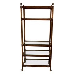 Etagère vintage en simili-cuir par La Barge