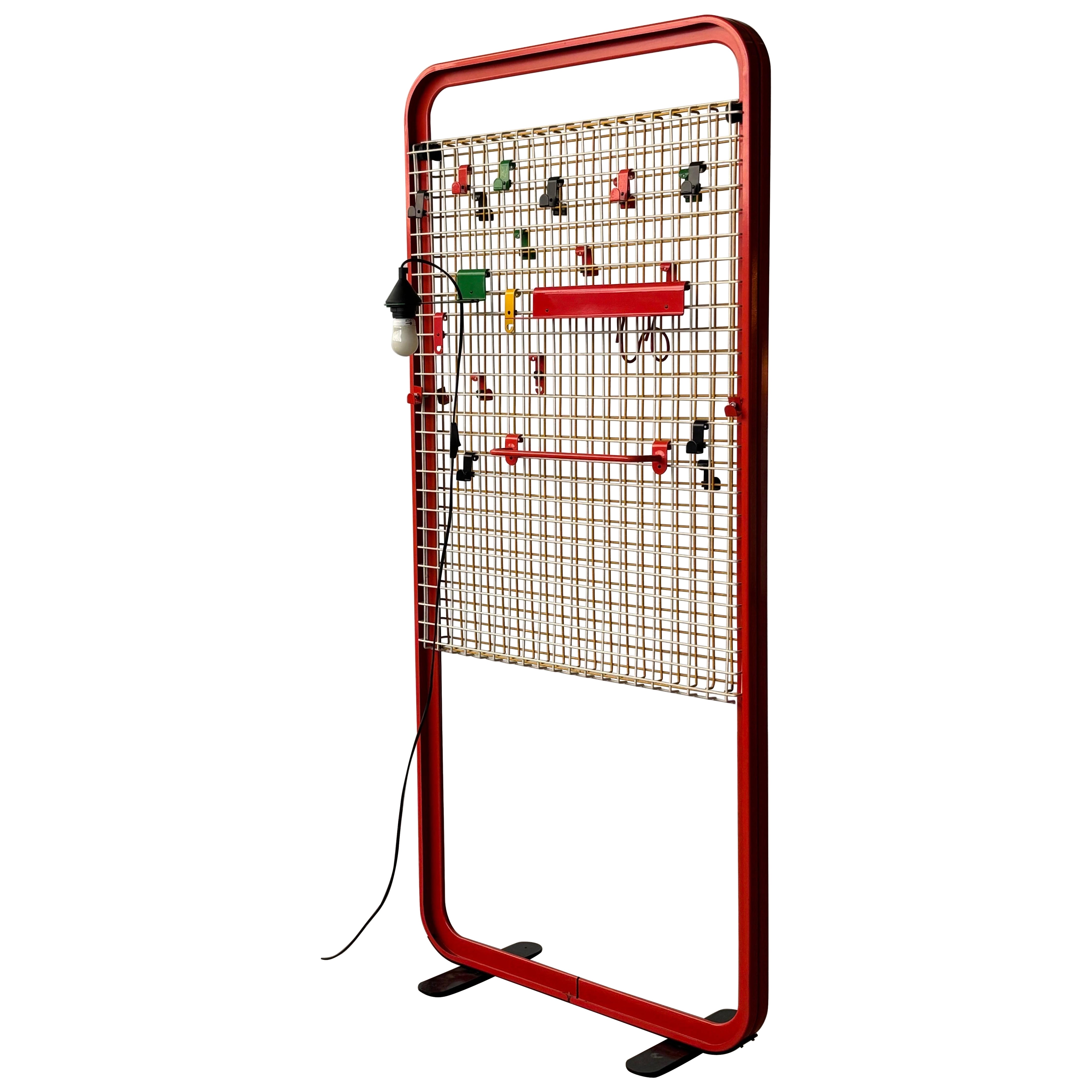 Red Binetta Organiser by Boccato, Gigante & Zambusi for Seccose, 1980s For Sale