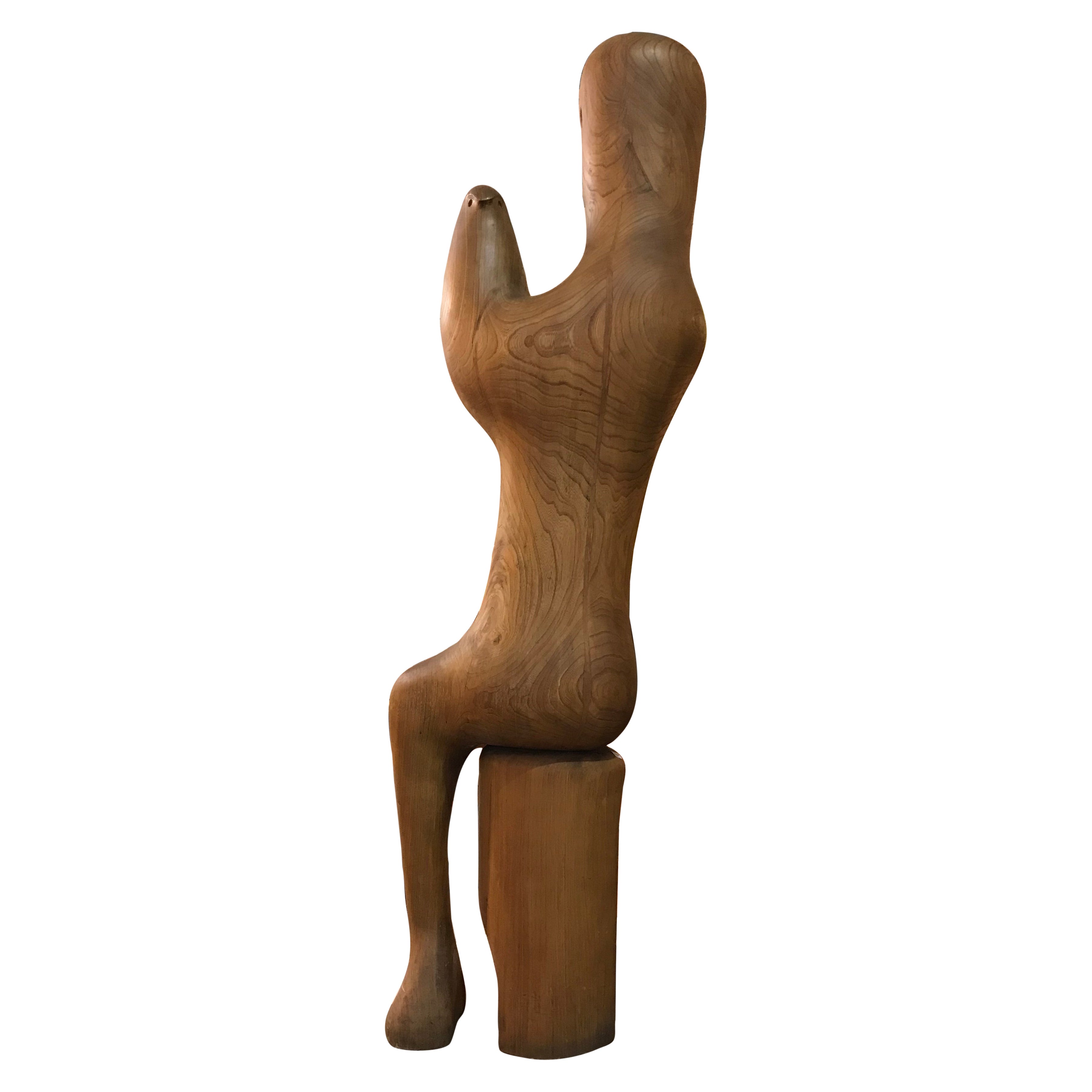 Skulptur aus organischem Holz