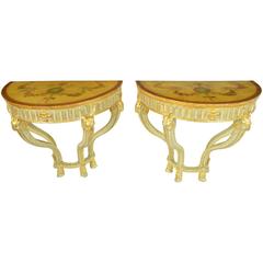 Fine Pair of 19th Century George III Style Console Tables