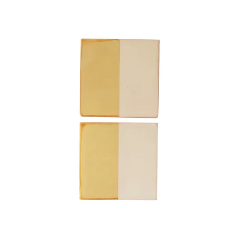 Dekorative Wandleuchte aus gelber Keramik von Tiles Line by Violaine d'Harcourt