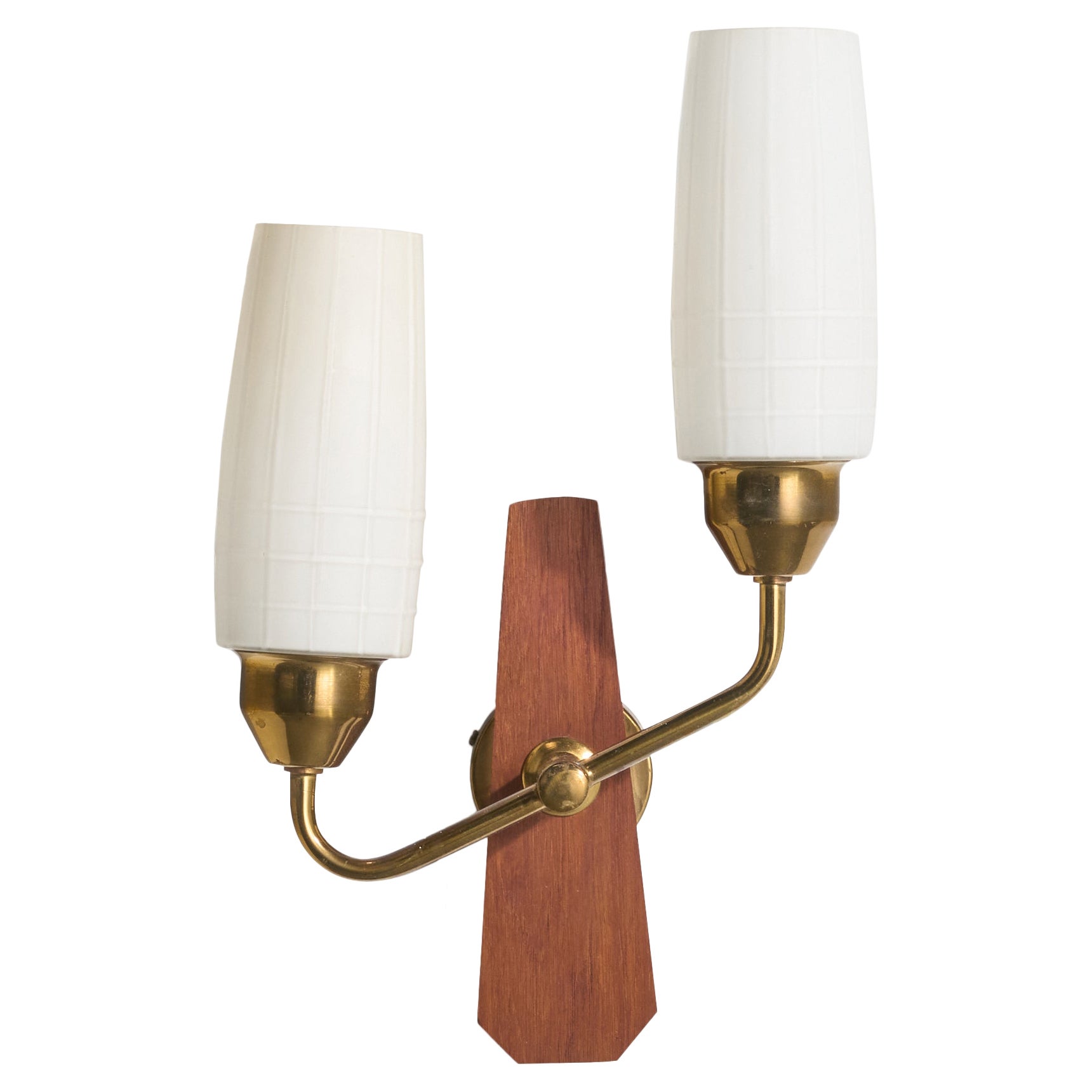 ABEA, Lights, laiton, teck, verre, Suède, années 1950 en vente