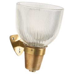 Applique Ignazio Gardella, laiton, verre, Italie, années 1960