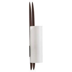 Italian Designer, Wall Light, Teak, Acrylic, Italy, 1950s