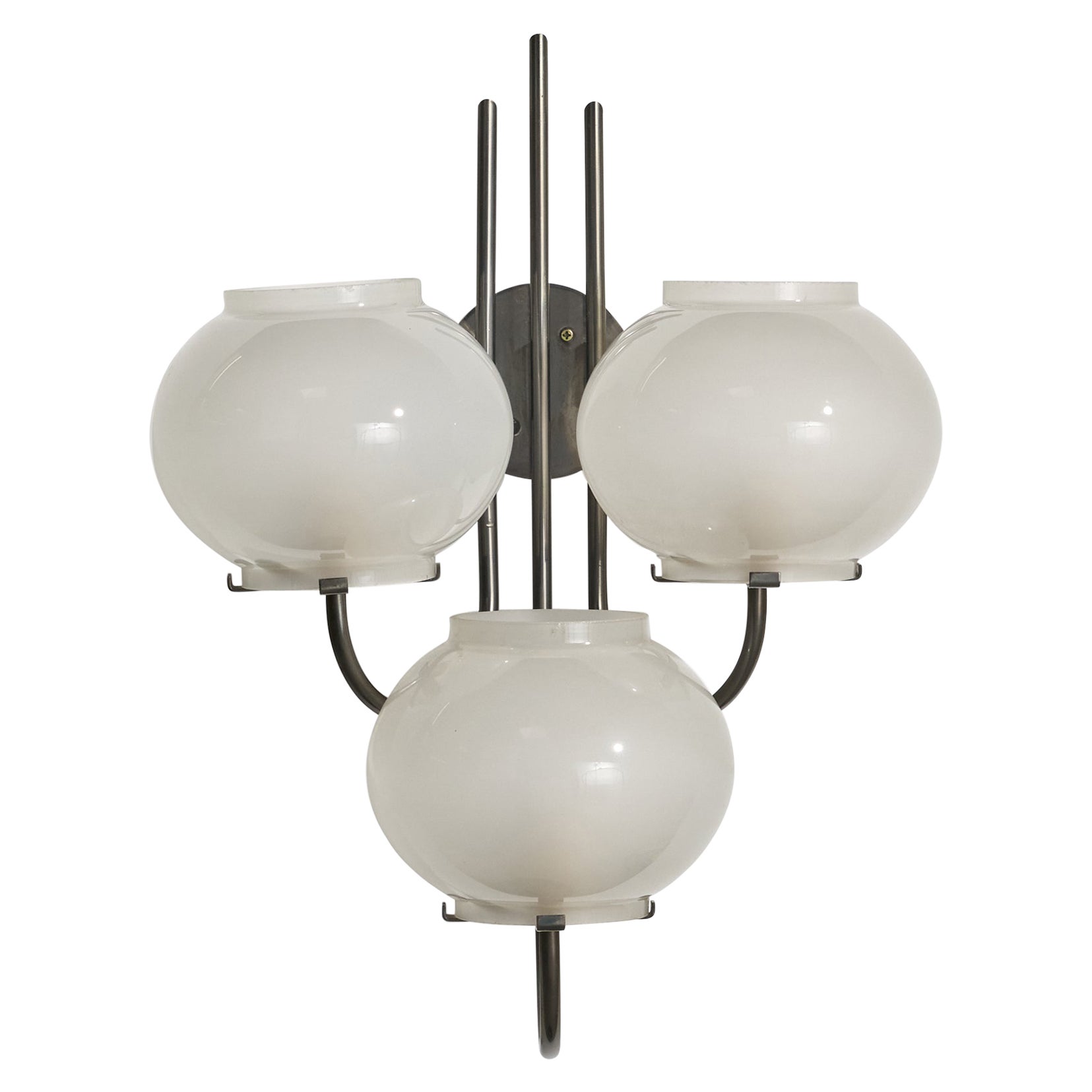 Tito Agnoli, Wall Light, Metal, Glass, Italy, 1961