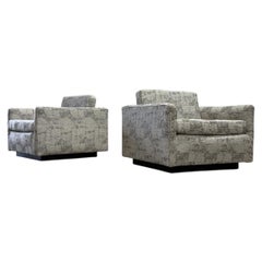 PAIR Midcentury Cube Lounge Chairs by Harvey Probber -