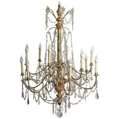 18th Century Silver Gilt Italian Chandelier 2