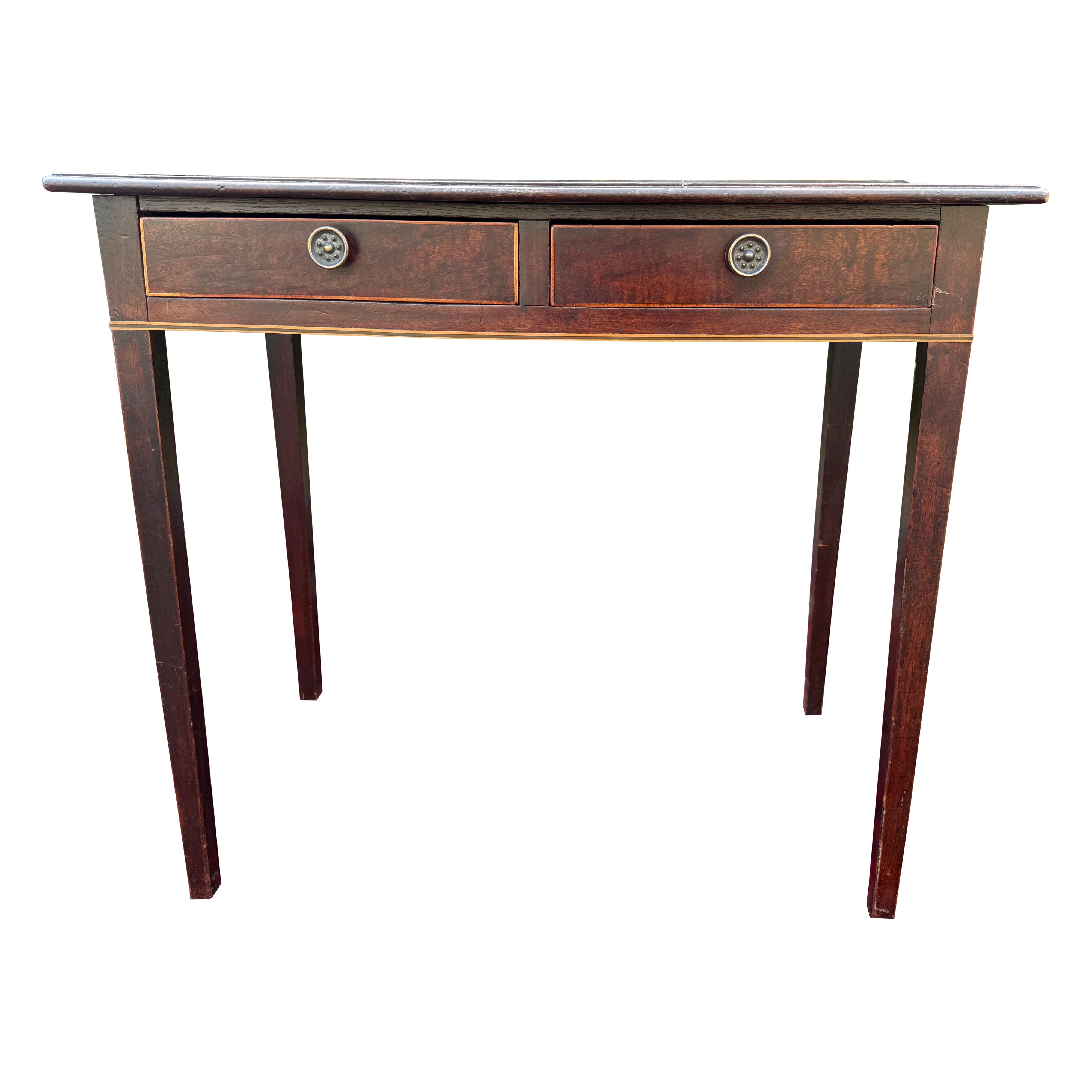 Mid-19 Century Federal Mahogany With Inlay Table For Sale