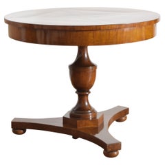 Tavolo da centro in legno di noce, italiano, toscano, neoclassico, primo quarto del XIX secolo