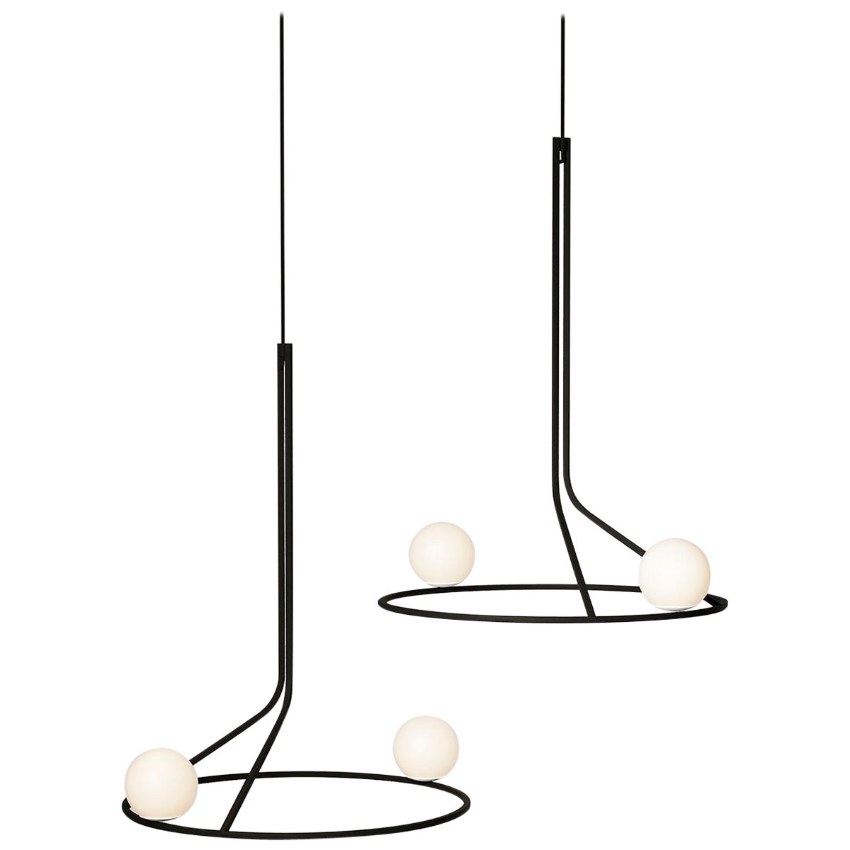 Modern Pendant Ceiling lighting Restaurant minimalism Artist White Opaque Glass