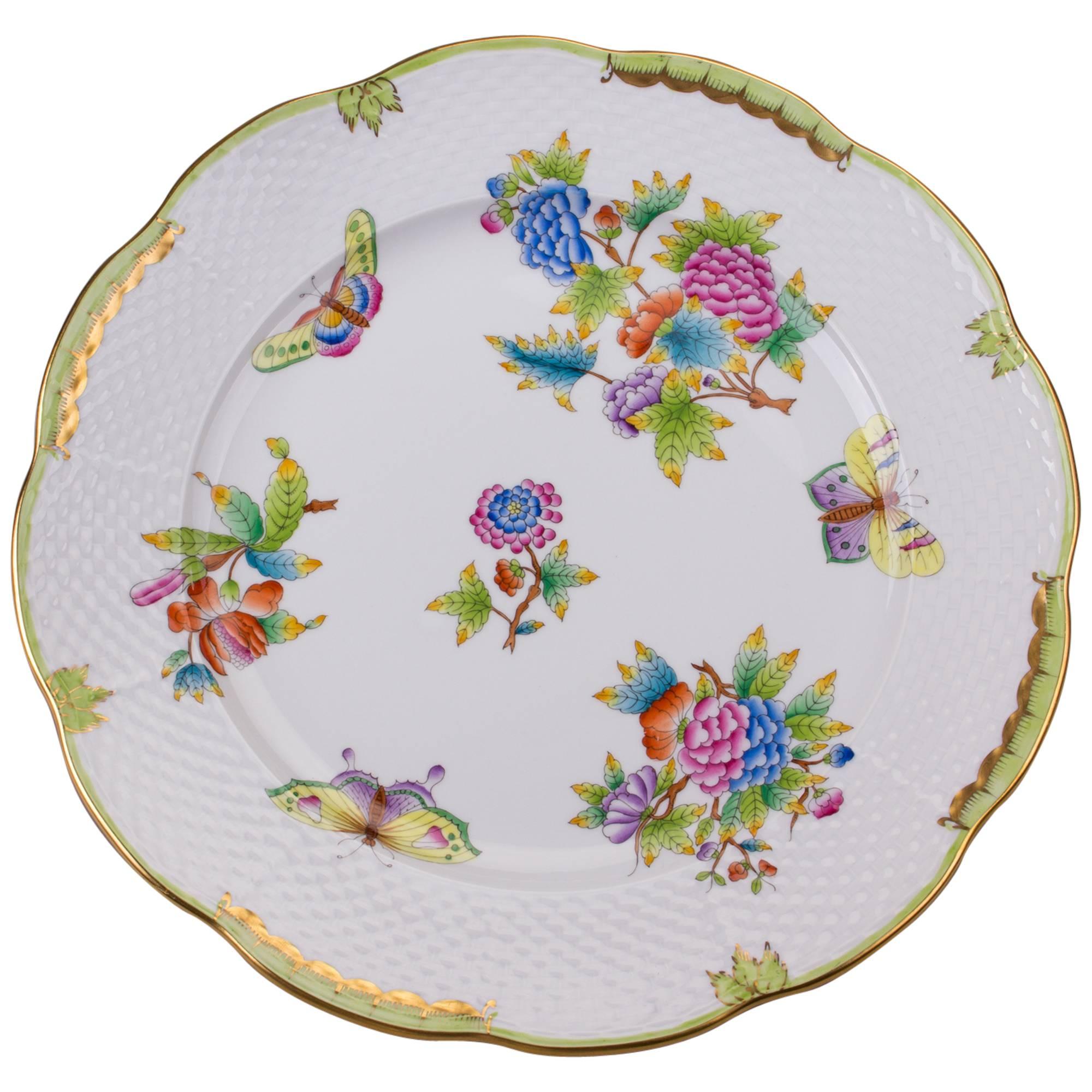 Herend Queen Victoria Round Service Platter For Sale