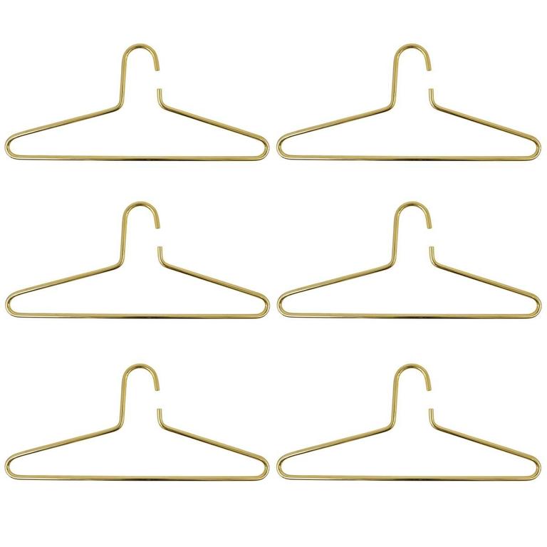 Set of Six Carl Auböck GoldPlated Brass Hangers, Austria, 1970s For