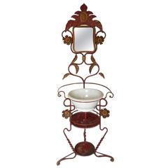 Art Nouveau Whimsical Garden Sink With Mirror 4