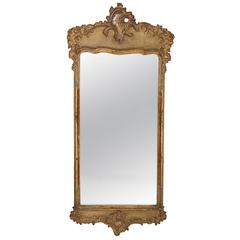 French Louis XV Giltwood Mirror