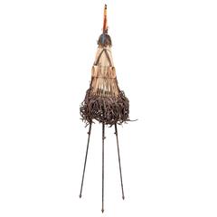 Decorative Brazilian Indian Ceremonial Mask on Stand 5