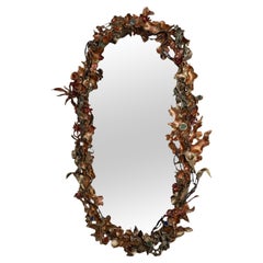 Gardens Of India Mirror in Brass with Semi Precious Stone, Viya by Vikram Goyal