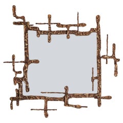 Miroir Harappa en laiton Viya de Vikram Goyal