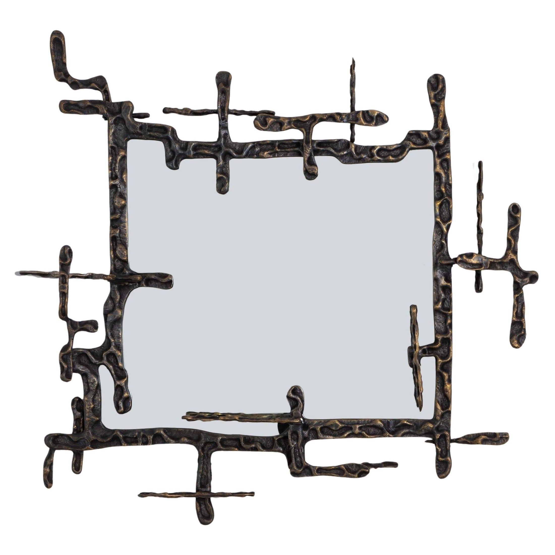 Harappa Bronze Mirror in Brass, Viya by Vikram Goyal